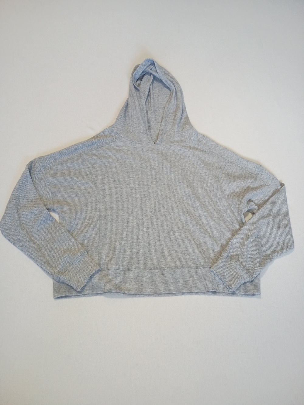 SO Heather Gray Cropped Pullover Hoodie Sweatshirt Size Small Athleisure Neutral